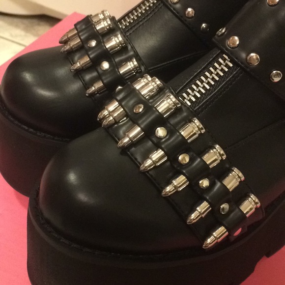 ❌SOLD❌Dolls Kill Charla Tedrick Loaded Ankle Boots - Picture 4 of 15